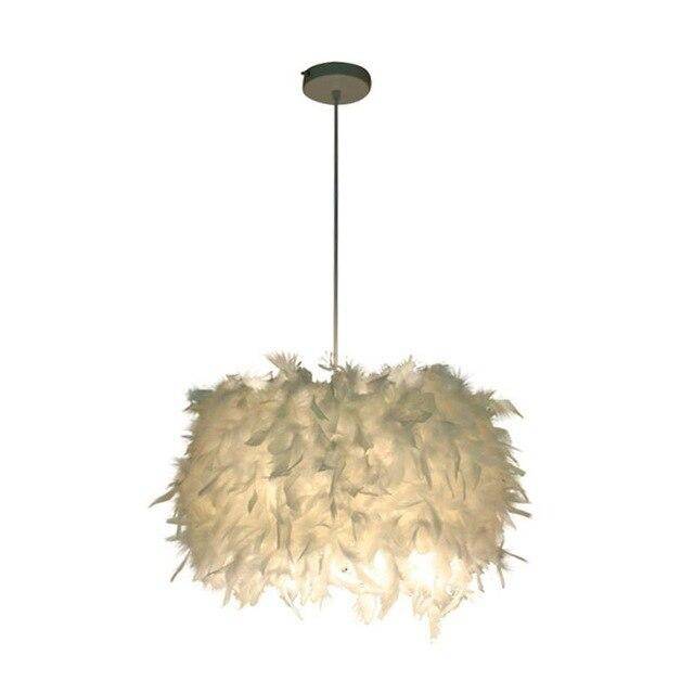 Suspension ronde LED en plumes Fairy - vue 3 sur 5