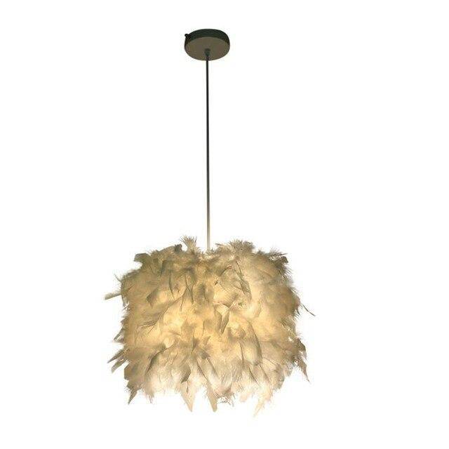 Suspension ronde LED en plumes Fairy - vue 5 sur 5