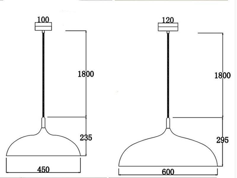 Lámpara de suspensión design LED con pantalla redondeada de metal blanco Creative