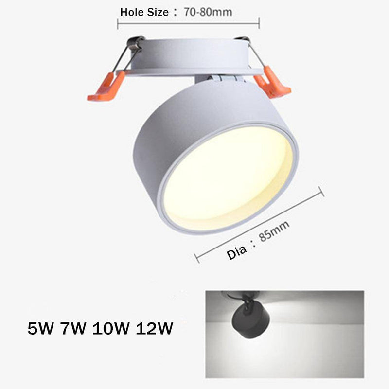 Foco LED redondo con orientación de 360º Luz