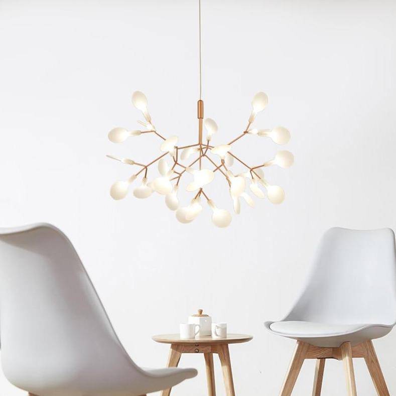 Suspension design moderne LED arbre doré Home