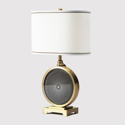 Lámpara de mesa design LED oro con pantalla Monma