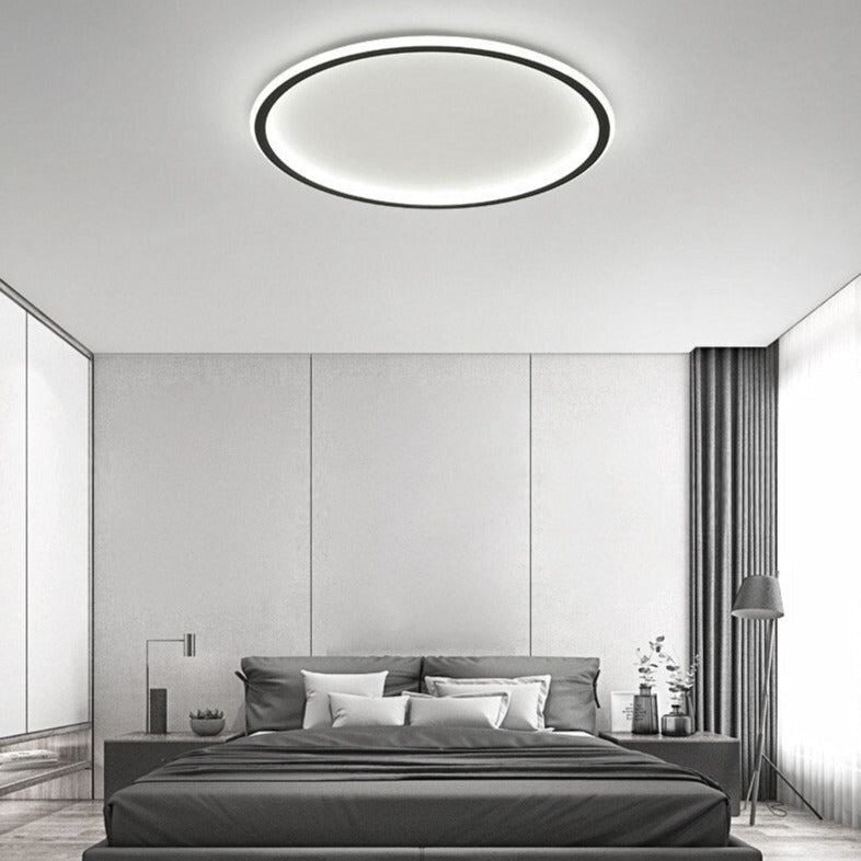 Marisol modern LED ceiling light in the shape of a metal ring