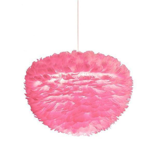 Suspension ovale LED en plumes Fairy - vue 8 sur 9
