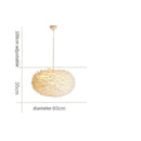 Suspension ovale LED en plumes Fairy