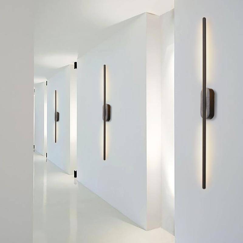 Applique murale design LED avec long tube en aluminium Luxury - vue 3 sur 5