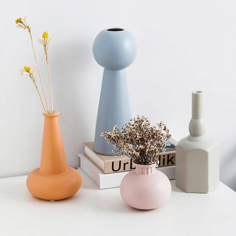 Design vase in coloured ceramic Bonsai style