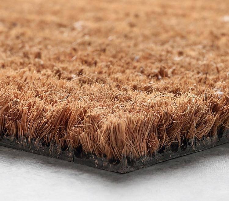 Paillasson rectangle en fibres naturelles marrons Mat - vue 5 sur 6