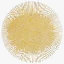 Tapis rond moderne jaune style Light Luxury