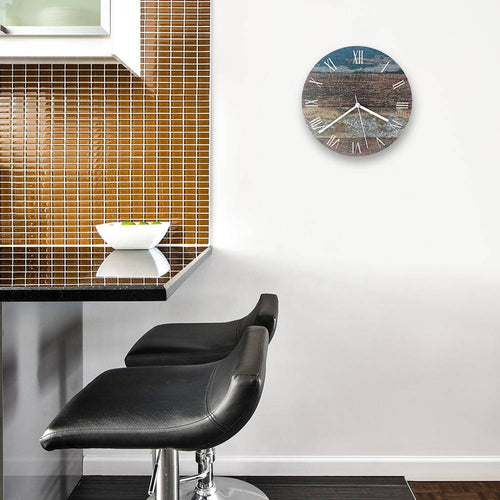 Horloge murale scandinave en bois coloré 28cm Hours - vue 4 sur 3