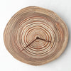 Horloge murale scandinave tronc d'arbre en bois 28cm Hours