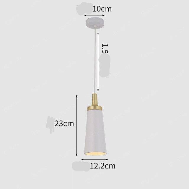 Lámpara de suspensión design LED con pantalla de metal dorado Loft