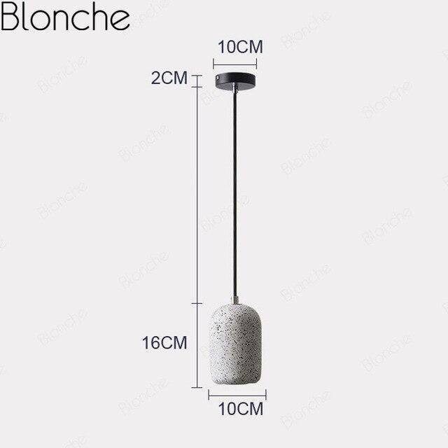 Suspension design cylindrique en ciment façon terrazzo LED