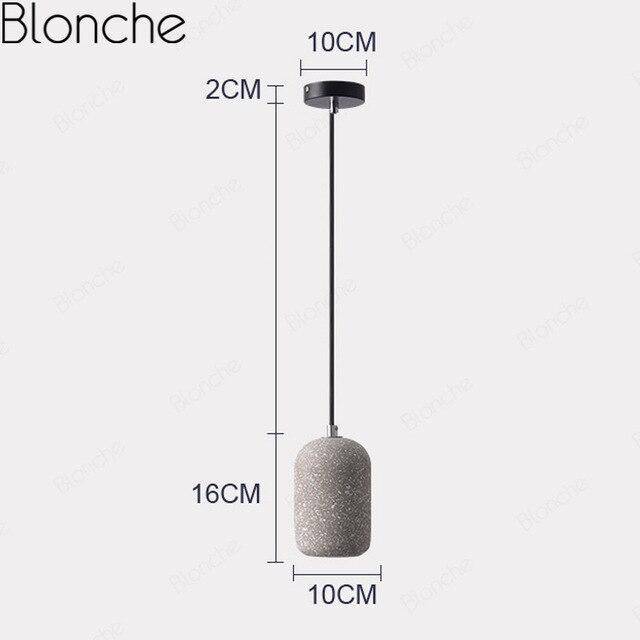 Suspension design cylindrique en ciment façon terrazzo LED