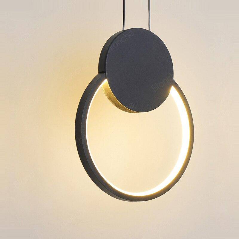 Lámpara de suspensión design LED con círculo luminoso Lofty