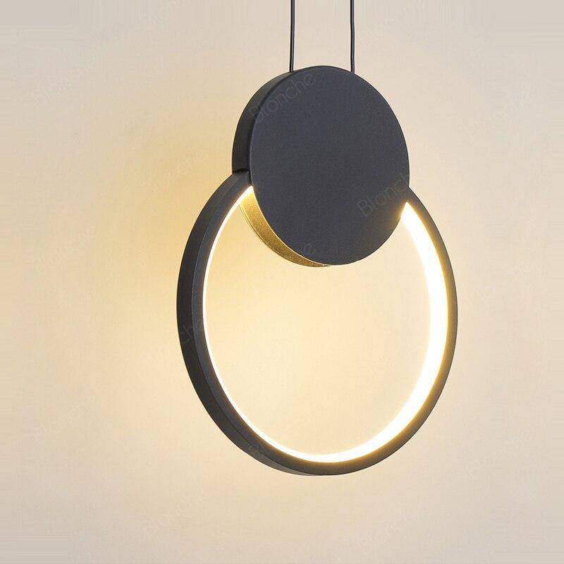 Suspension design LED avec cercle lumineux Lofty