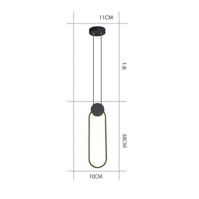 Suspension design LED avec cercle lumineux Lofty