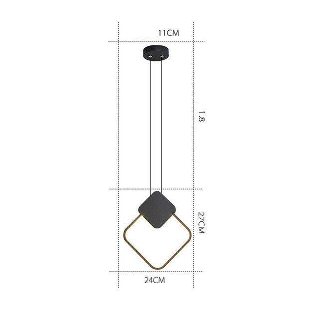 Lámpara de suspensión design LED con círculo luminoso Lofty