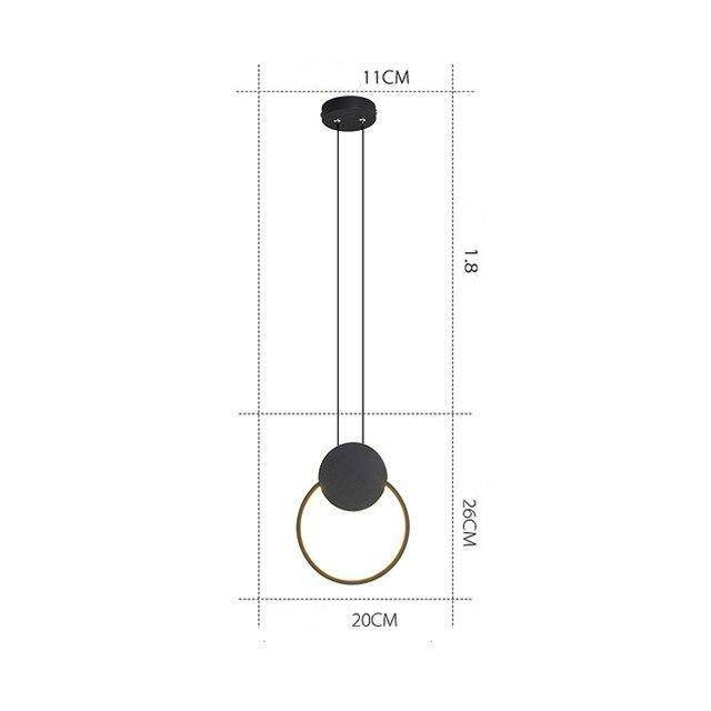 Lámpara de suspensión design LED con círculo luminoso Lofty