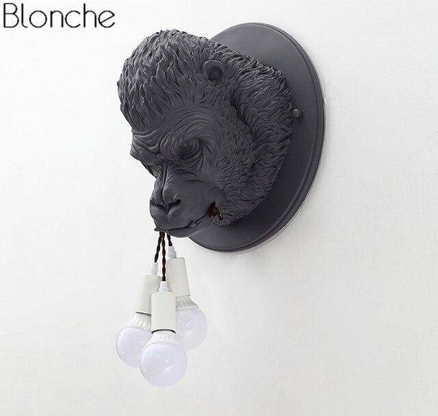 wall lamp LED design wall lamp with resin gorilla head Light