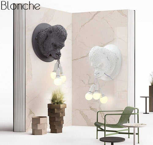 wall lamp LED design wall lamp with resin gorilla head Light