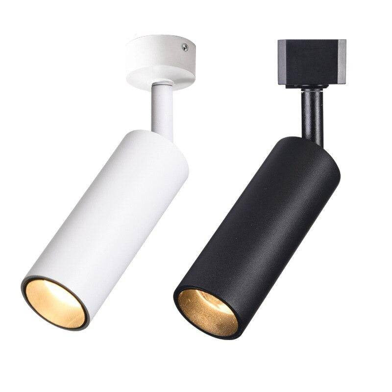 Spot moderne LED cylindre en aluminium Rail - vue 3 sur 6