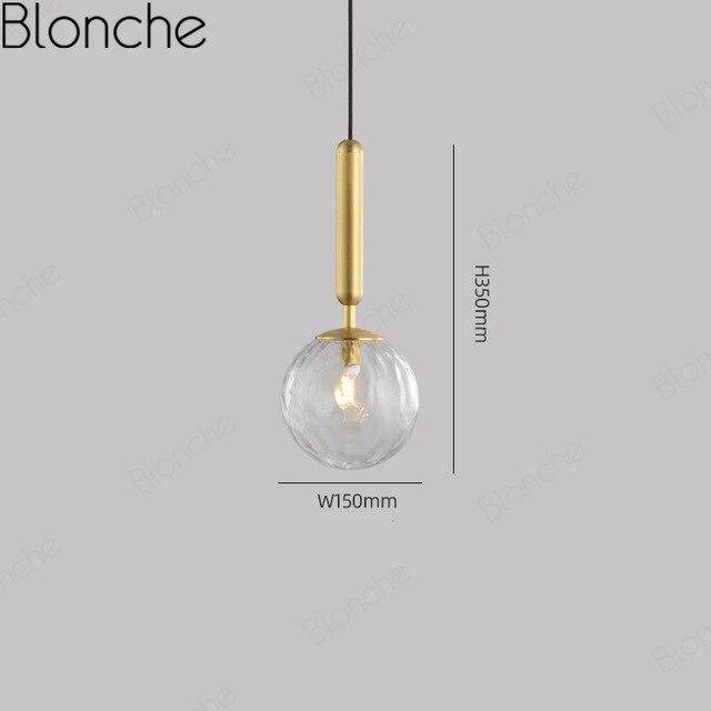 pendant light Gold LED design with Loft glass ball