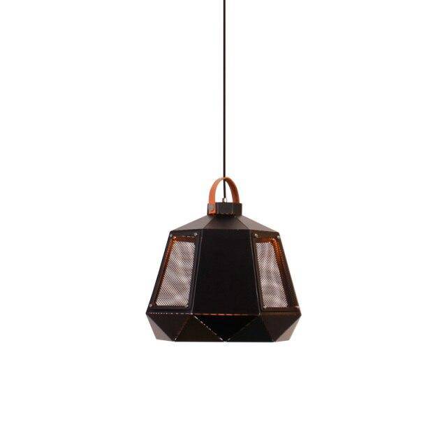 pendant light Geometric Smoked Metal LED Light