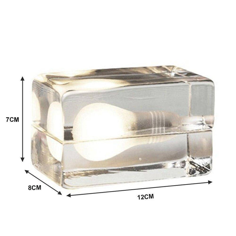Lámpara de sobremesa creativa y moderna con LEDs en forma de cubo