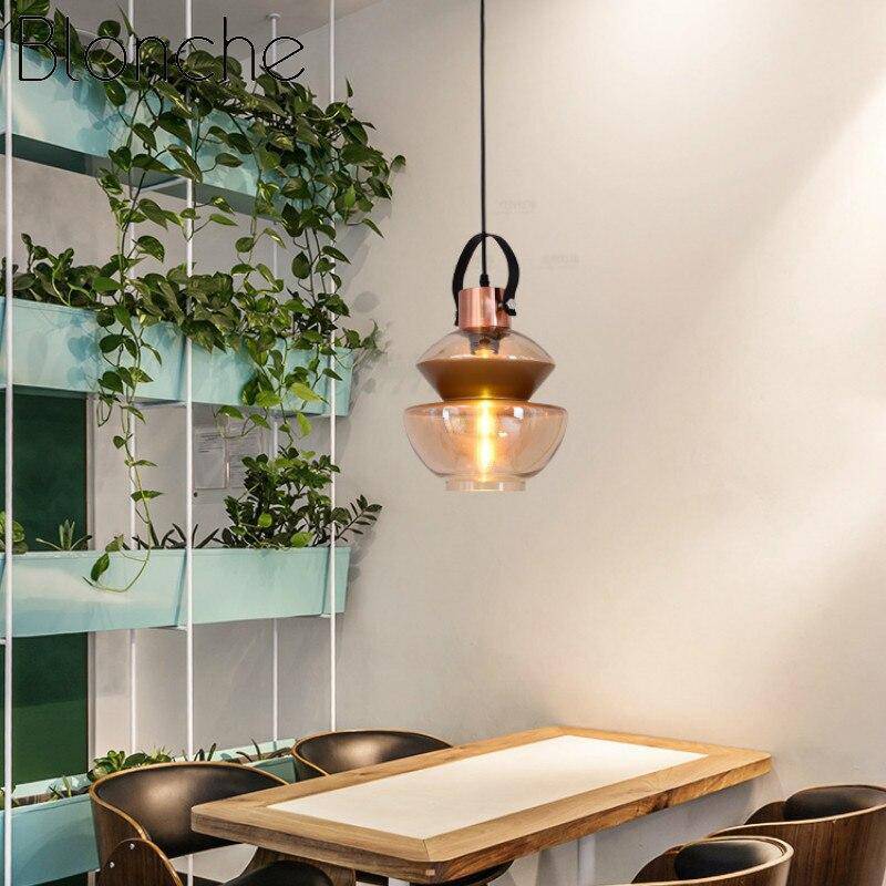 pendant light retro style glass LED light design