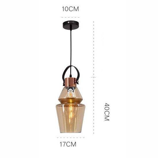 Suspension design LED en verre style rétro Light