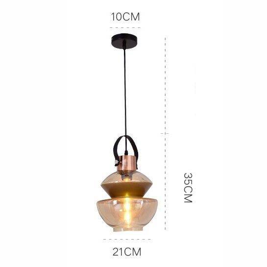 Suspension design LED en verre style rétro Light