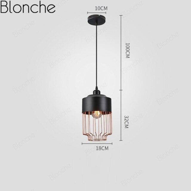 pendant light LED backlight with America metal cage