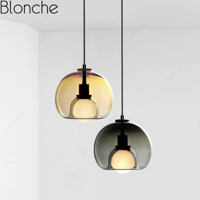 Suspension design LED en verre fumée Lights