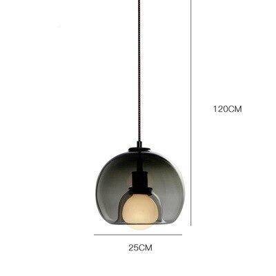 Suspension design LED en verre fumée Lights