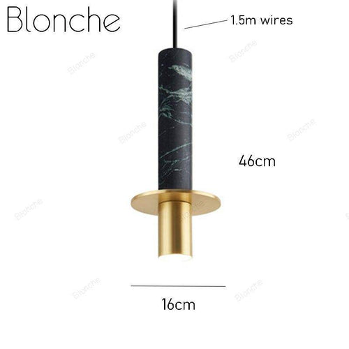 Suspension design à LED en ciment terrazzo style Luxury - vue 8 sur 8