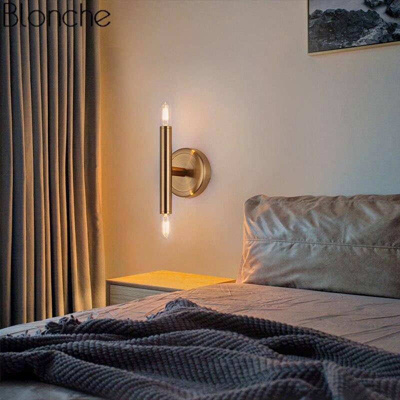 wall lamp Industrial Loft copper tube LED design wall light