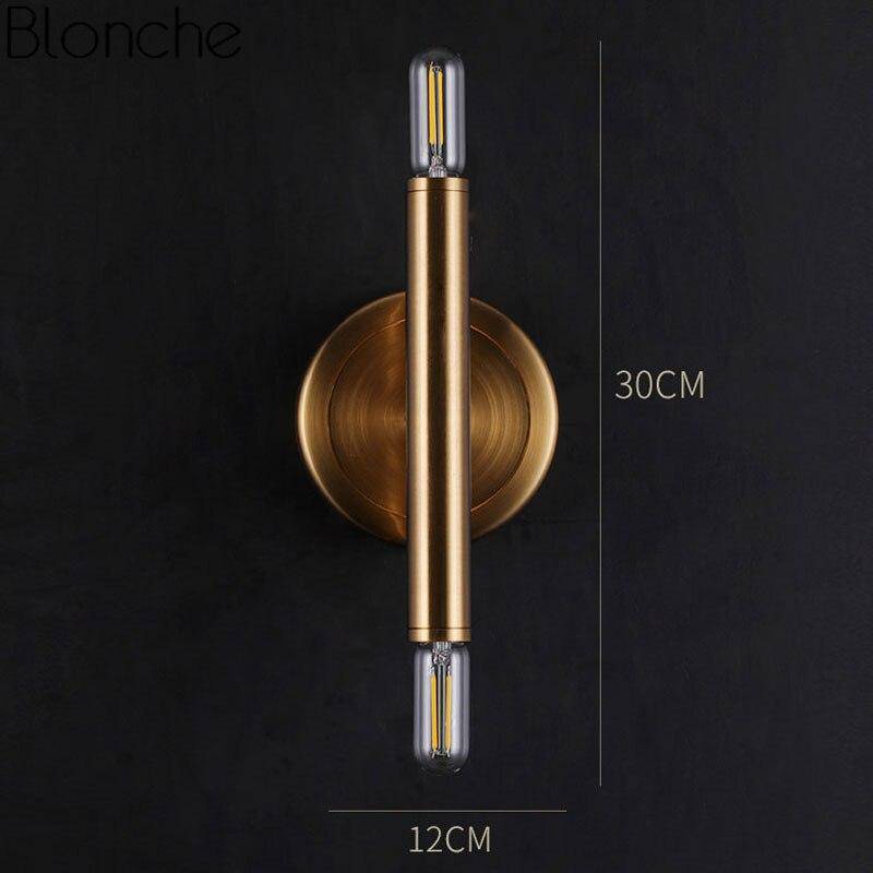 wall lamp Industrial Loft copper tube LED design wall light