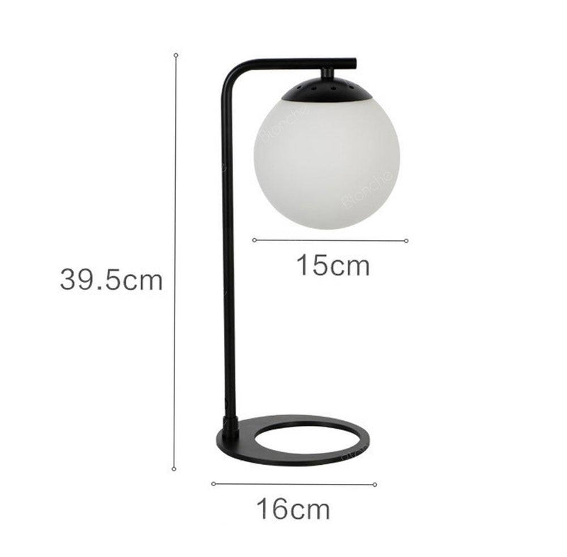 Lampe à poser design LED en métal et boule en verre Sofa