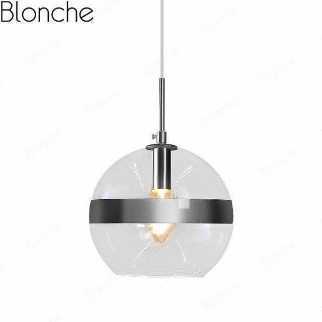Suspension design LED boule en verre style Hang - vue 2 sur 3