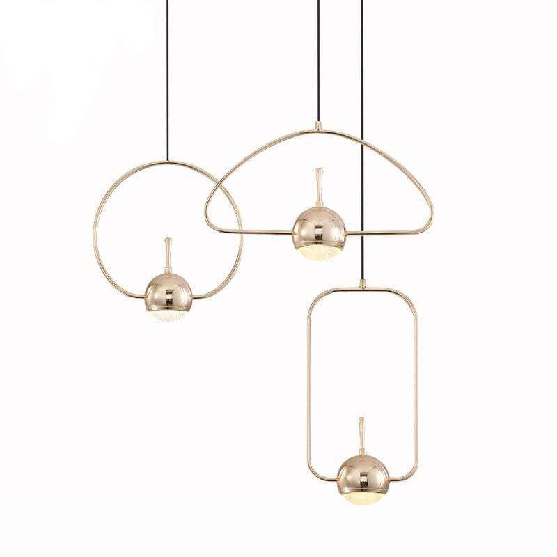 Suspension design LED en métal arrondie Loft - vue 7 sur 8