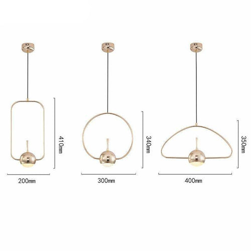 Suspension design LED en métal arrondie Loft