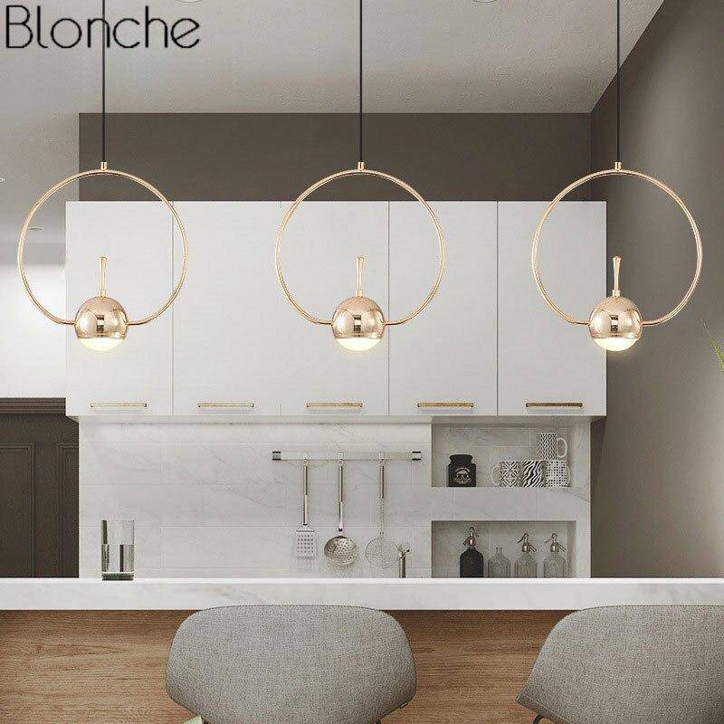Suspension design LED en métal arrondie Loft - vue 4 sur 8