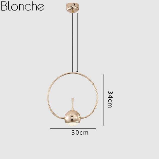 Suspension design LED en métal arrondie Loft - vue 6 sur 8
