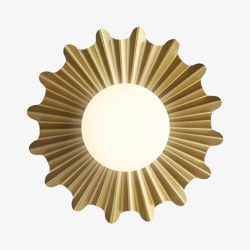 Applique murale design LED dorée style Creative Sun