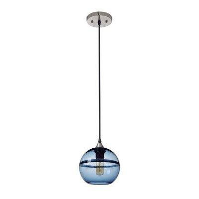 Suspension design LED en boule de verre style Hang