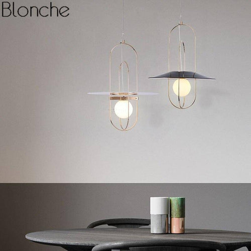 Suspension design LED avec anneaux en métal et verre Nordic - vue 3 sur 7