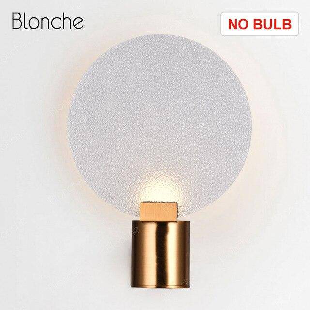wall lamp Metal LED wall light with glass disc Sconce