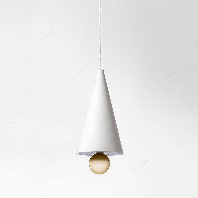 pendant light modern LED with lampshade triangular metal Nordic