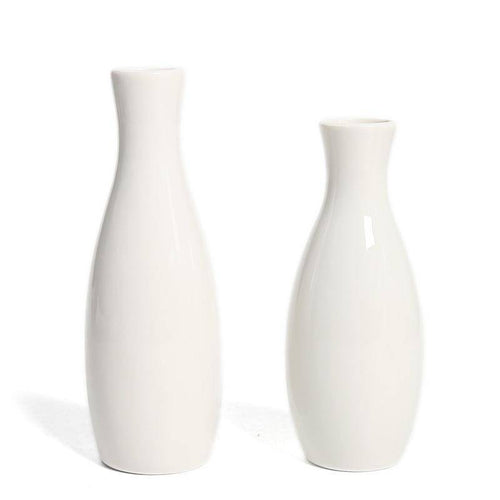 Modern white round vase Flower style